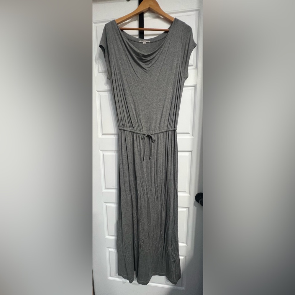 GAP Gray Sleeveless Cowl Neck Maxi Dress